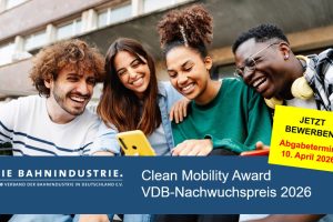 Bahn neu denken: Nachwuchspreis „Clean Mobility Award 2026“ startet