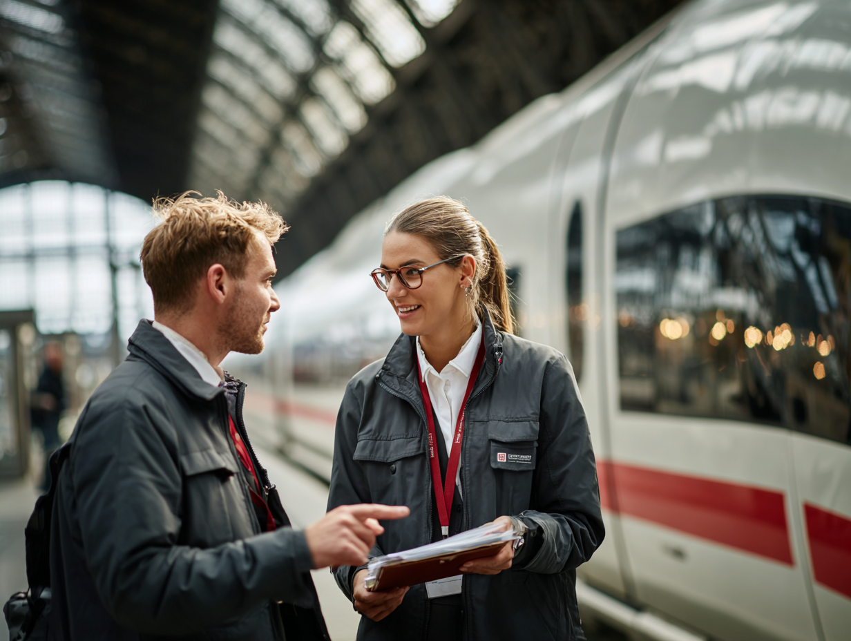 Kaufleute für Mobilität und Verkehrsservice sind immer im Bereich der Bahn unterwegs